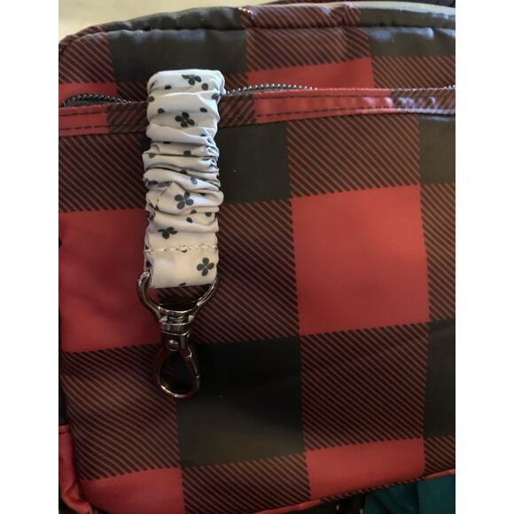 LUG Black & Red Buffalo Plaid Nylon MINI RANGER Crossbody Organizer - Picture 14 of 16